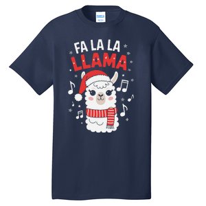 Fa La La Llama Funny Holiday Llama Christmas Carol Tall T-Shirt