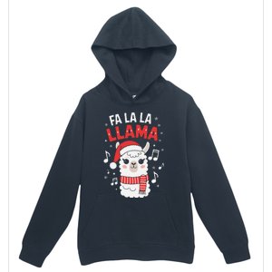 Fa La La Llama Funny Holiday Llama Christmas Carol Urban Pullover Hoodie