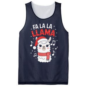 Fa La La Llama Funny Holiday Llama Christmas Carol Mesh Reversible Basketball Jersey Tank