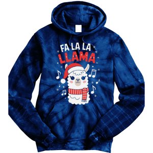 Fa La La Llama Funny Holiday Llama Christmas Carol Tie Dye Hoodie