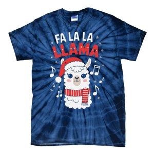 Fa La La Llama Funny Holiday Llama Christmas Carol Tie-Dye T-Shirt