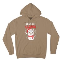 Fa La La Llama Funny Holiday Llama Christmas Carol Hoodie