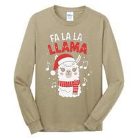 Fa La La Llama Funny Holiday Llama Christmas Carol Tall Long Sleeve T-Shirt