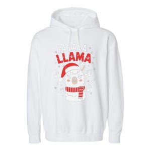 Fa La La Llama Funny Holiday Llama Christmas Carol Garment-Dyed Fleece Hoodie