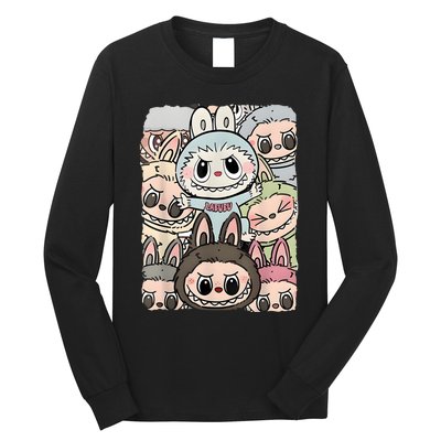 Funny Labubu Lover Cute Labubu And Friends Long Sleeve Shirt