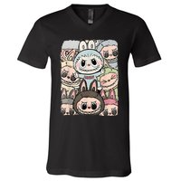 Funny Labubu Lover Cute Labubu And Friends V-Neck T-Shirt