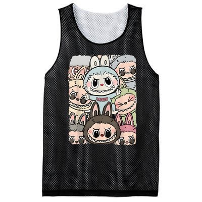 Funny Labubu Lover Cute Labubu And Friends Mesh Reversible Basketball Jersey Tank