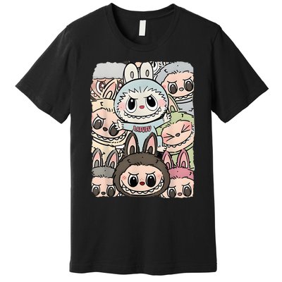 Funny Labubu Lover Cute Labubu And Friends Premium T-Shirt