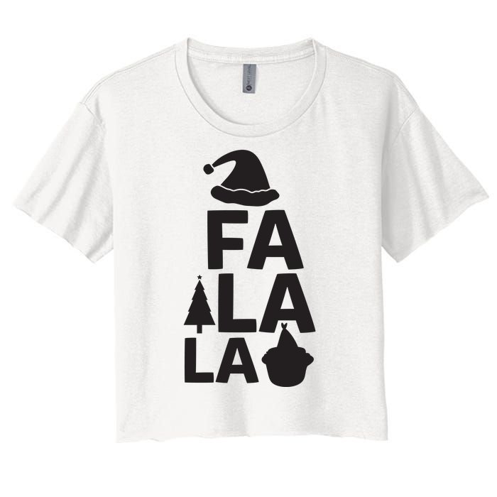 Fa La La Women's Crop Top Tee