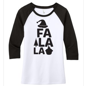 Fa La La Women's Tri-Blend 3/4-Sleeve Raglan Shirt