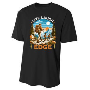 Funny Live Laugh Edge Ironic Brainrot Meme Edging Quote Performance Sprint T-Shirt