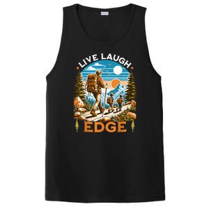 Funny Live Laugh Edge Ironic Brainrot Meme Edging Quote PosiCharge Competitor Tank