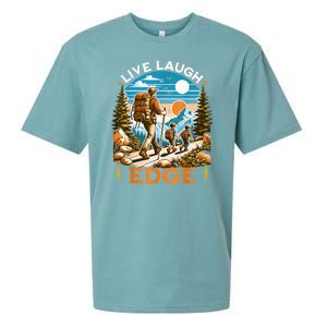 Funny Live Laugh Edge Ironic Brainrot Meme Edging Quote Sueded Cloud Jersey T-Shirt