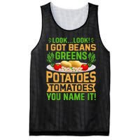 Funny Look Look I Got Beans Greens Potatoes Tomatoes You Name It Mesh Reversible Basketball Jersey Tank