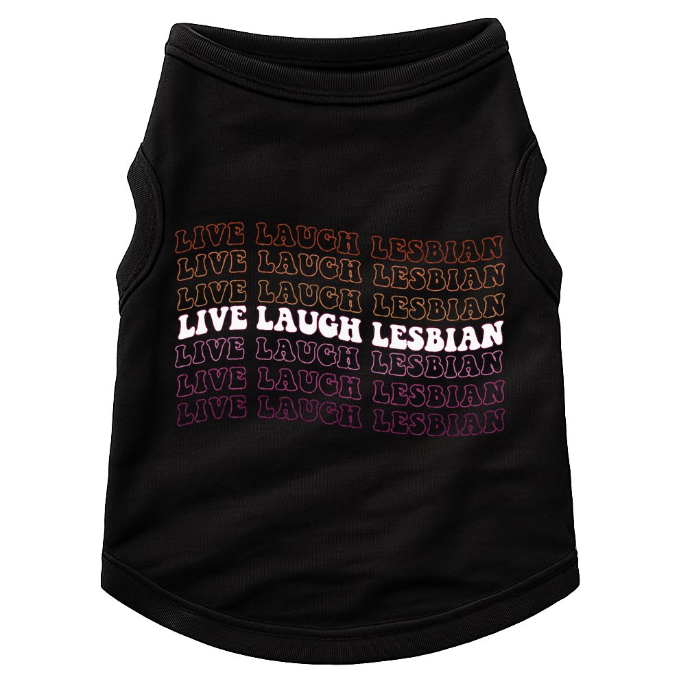 funny Live Laugh Lesbian Pride LGBTQ Family Doggie Tank