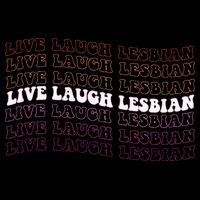 funny Live Laugh Lesbian Pride LGBTQ Family Flatbill Hat