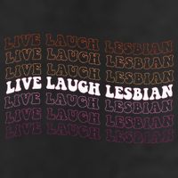 funny Live Laugh Lesbian Pride LGBTQ Family Golf Towel