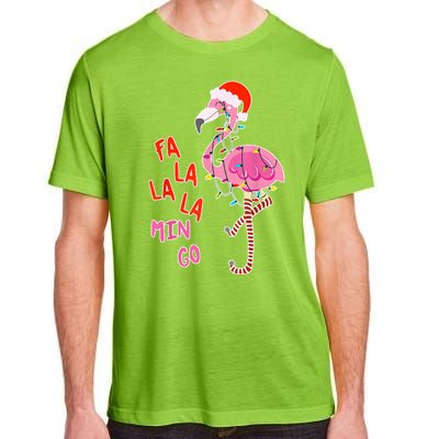 Fa La La La Min Go Flamingo Christmas Adult ChromaSoft Performance T-Shirt