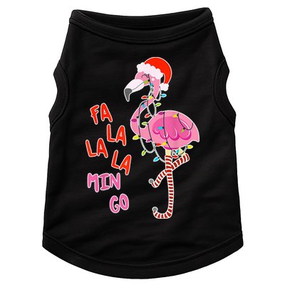 Fa La La La Min Go Flamingo Christmas Doggie Tank