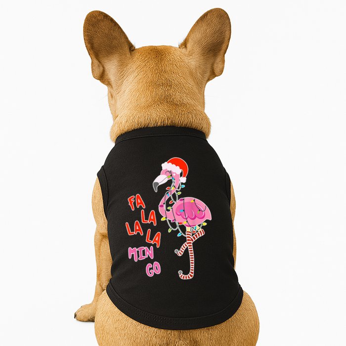 Fa La La La Min Go Flamingo Christmas Doggie Tank