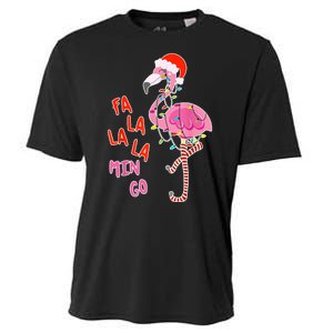 Fa La La La Min Go Flamingo Christmas Cooling Performance Crew T-Shirt