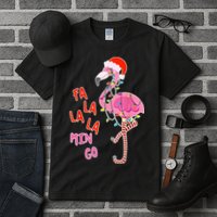 Fa La La La Min Go Flamingo Christmas Tall T-Shirt