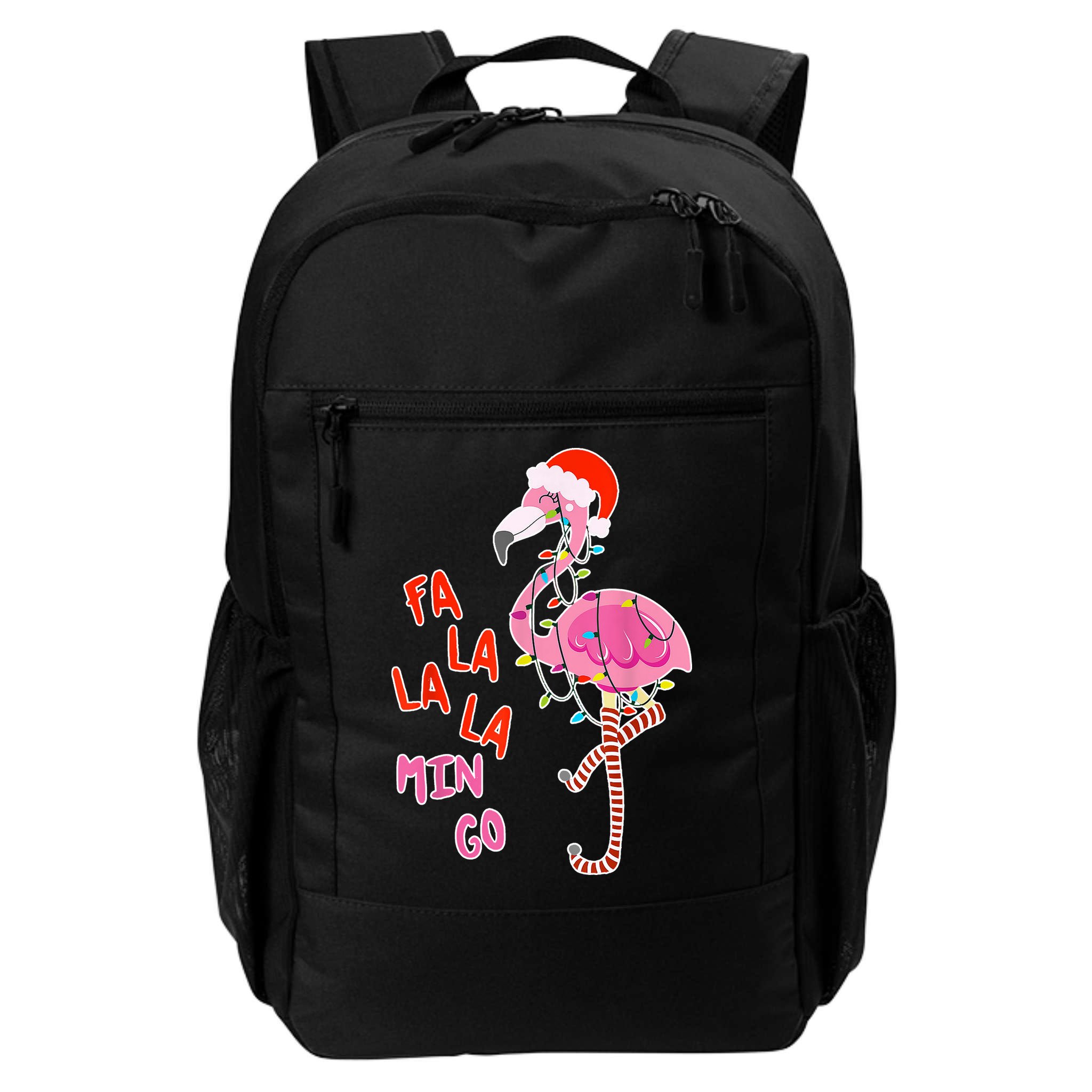 Fa La La La Min Go Flamingo Christmas Backpack