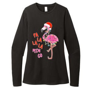 Fa La La La Min Go Flamingo Christmas Womens CVC Long Sleeve Shirt