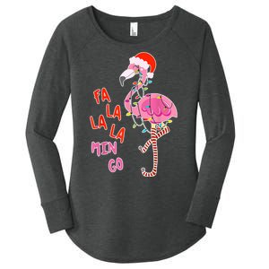 Fa La La La Min Go Flamingo Christmas Women's Perfect Tri Tunic Long Sleeve Shirt