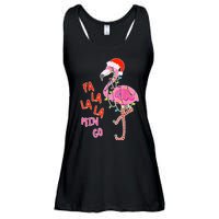 Fa La La La Min Go Flamingo Christmas Ladies Essential Flowy Tank