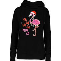 Fa La La La Min Go Flamingo Christmas Womens Funnel Neck Pullover Hood