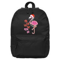 Fa La La La Min Go Flamingo Christmas 16 in Basic Backpack