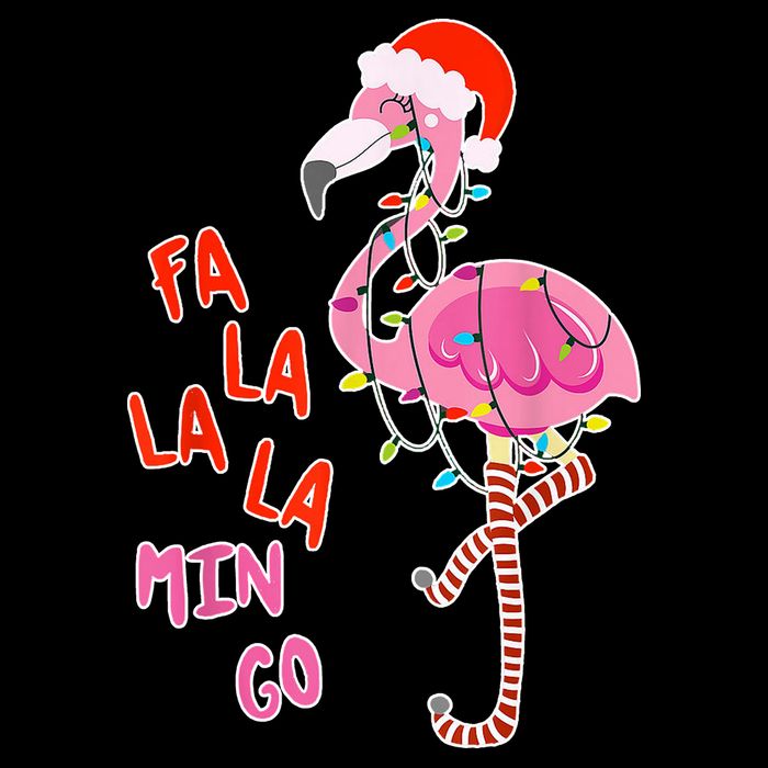 Fa La La La Min Go Flamingo Christmas 16 in Basic Backpack