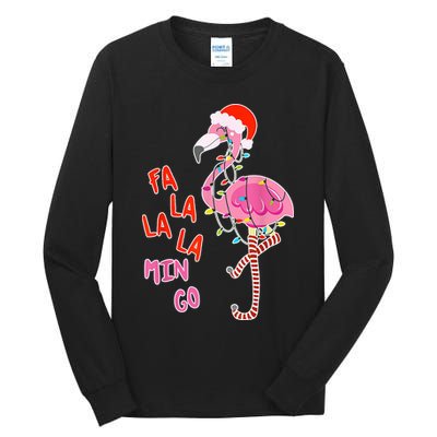 Fa La La La Min Go Flamingo Christmas Tall Long Sleeve T-Shirt