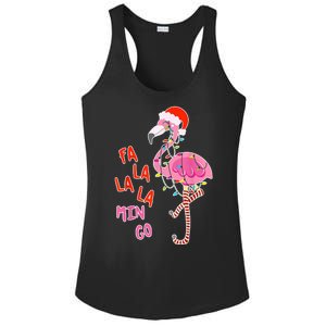 Fa La La La Min Go Flamingo Christmas Ladies PosiCharge Competitor Racerback Tank