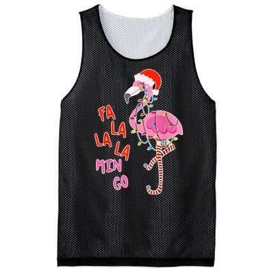 Fa La La La Min Go Flamingo Christmas Mesh Reversible Basketball Jersey Tank