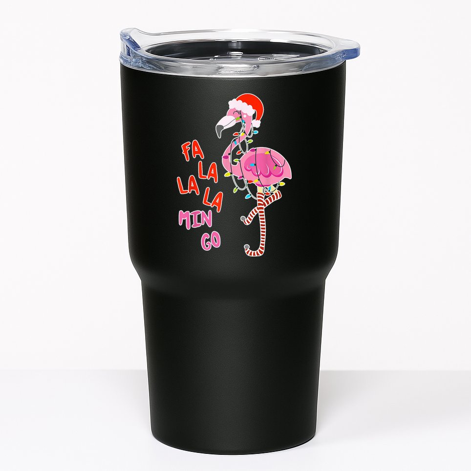 Fa La La La Min Go Flamingo Christmas Tumbler