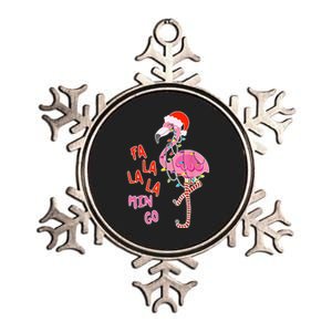 Fa La La La Min Go Flamingo Christmas Metallic Star Ornament