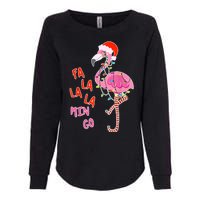 Fa La La La Min Go Flamingo Christmas Womens California Wash Sweatshirt