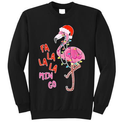 Fa La La La Min Go Flamingo Christmas Tall Sweatshirt