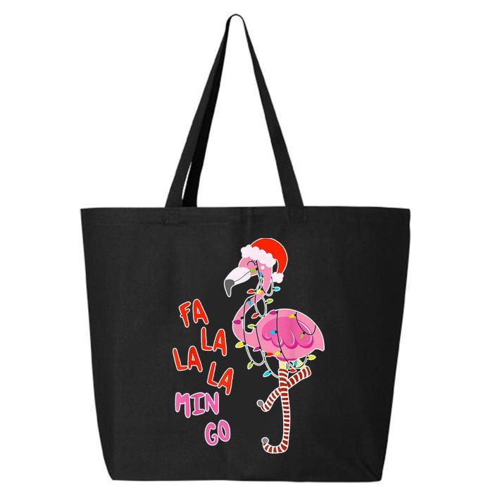 Fa La La La Min Go Flamingo Christmas 25L Jumbo Tote
