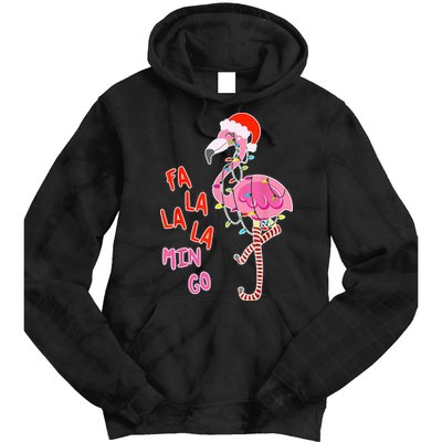 Fa La La La Min Go Flamingo Christmas Tie Dye Hoodie