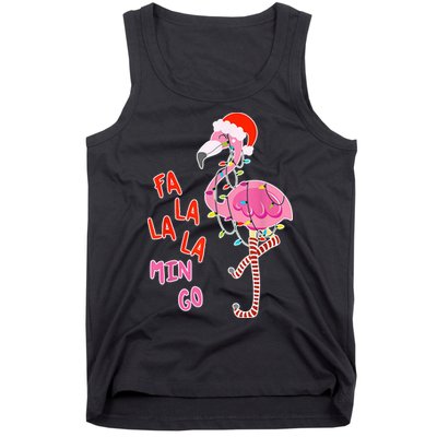 Fa La La La Min Go Flamingo Christmas Tank Top