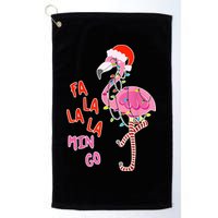 Fa La La La Min Go Flamingo Christmas Golf Towel