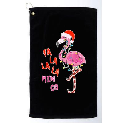 Fa La La La Min Go Flamingo Christmas Platinum Collection Golf Towel