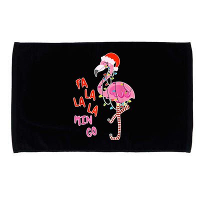 Fa La La La Min Go Flamingo Christmas Microfiber Hand Towel