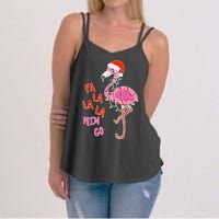 Fa La La La Min Go Flamingo Christmas Women's Strappy Tank