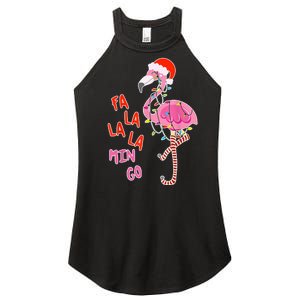 Fa La La La Min Go Flamingo Christmas Women's Perfect Tri Rocker Tank