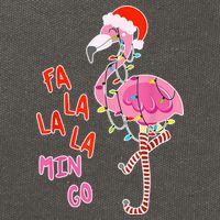 Fa La La La Min Go Flamingo Christmas Cotton Canvas Backpack