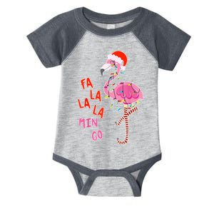 Fa La La La Min Go Flamingo Christmas Infant Baby Jersey Bodysuit